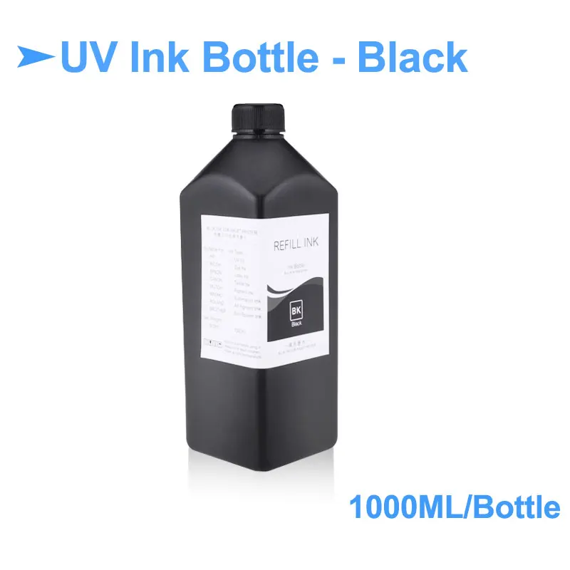 1000 мл/бутылка светодиодный УФ чернила для Epson L800 L805 L1800 R290 R330 1390 1400 1500 4800 Вт 4880 7800 7880 УФ принтер чернила УФ чернила для Epson - Цвет: Black-1L