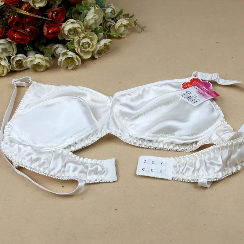 

Breathing Underwear Bra Silk 100% Silk Silk Double Wireless Ultra-thin Sponge Pad Anti Convex Point