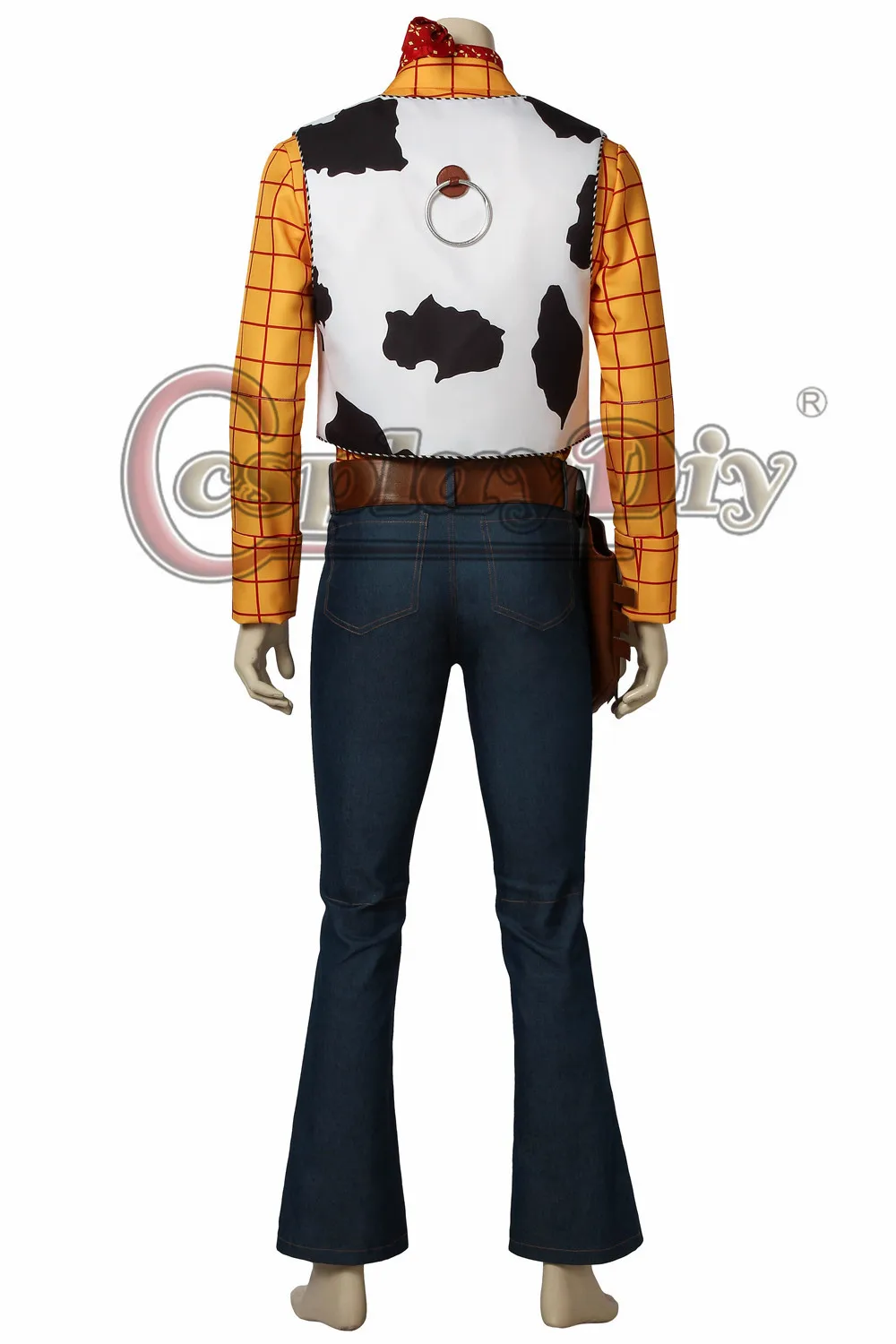 Косплей diy Toy Story 4 ковбойский наряд для Шериф Вуди костюм Stetson шляпа пояс для взрослых мужчин Косплей Хэллоуин наряды индивидуальный заказ
