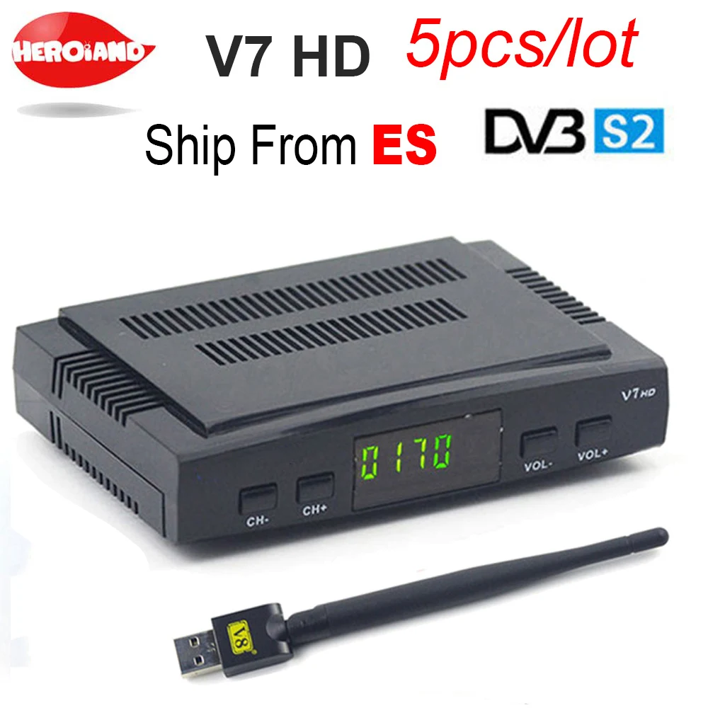 Новый freesat v7 обновления цифровое спутниковое телевидение ресивер Full 1080 P DVB S2 V7S HD +
