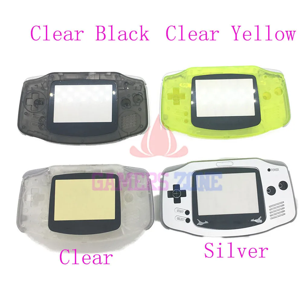 Чехол для Nintendo Gameboy Advance GBA прозрачный желтый серебристый лимитированный выпуск