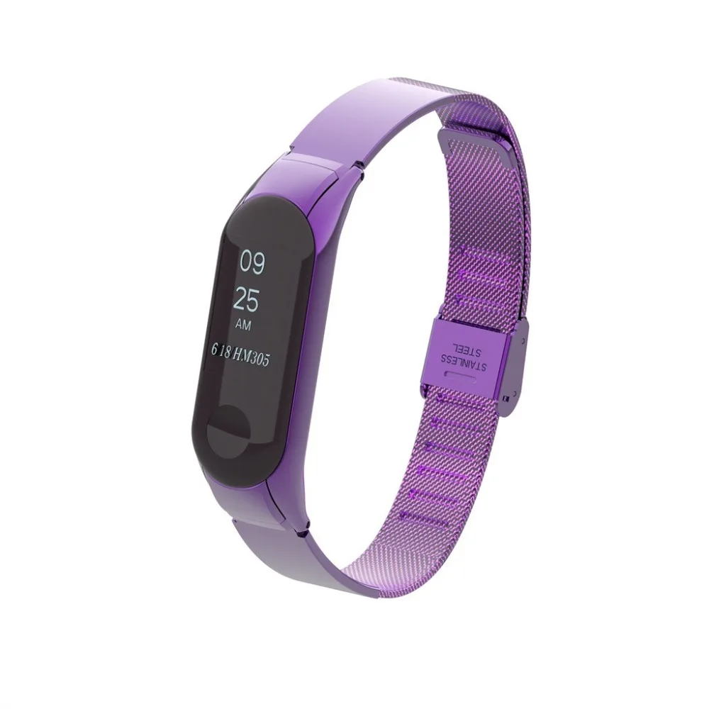 Роскошный ремешок на запястье для Xiaomi mi Band 3 xiomi xaomi mi band Band3 mi lanese Магнитный петля металлический браслет на запястье ремешки