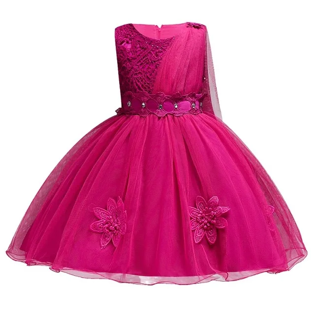 Kids Girls Evening Party Clothes Flower Bridesmaid Dress Elegant Wedding Formal Gown 3-12Yrs Prom Princess | Детская одежда и