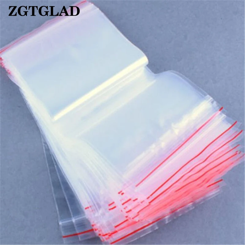 ZGTGLAD 100 шт. 6*8 см пакеты на молнии пластиковые маленькие вечерние подарочные для