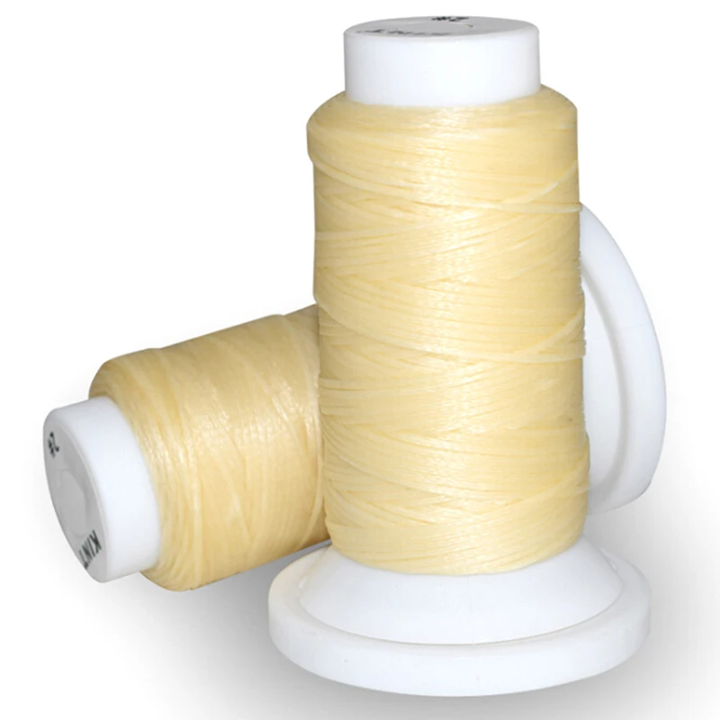 beige 0,8 мм 50 м DIY инструмент для рукоделия ручная вощеная нить полиэфирный шнур швейная машина прострочка для кожаного ремесла - Цвет: beige
