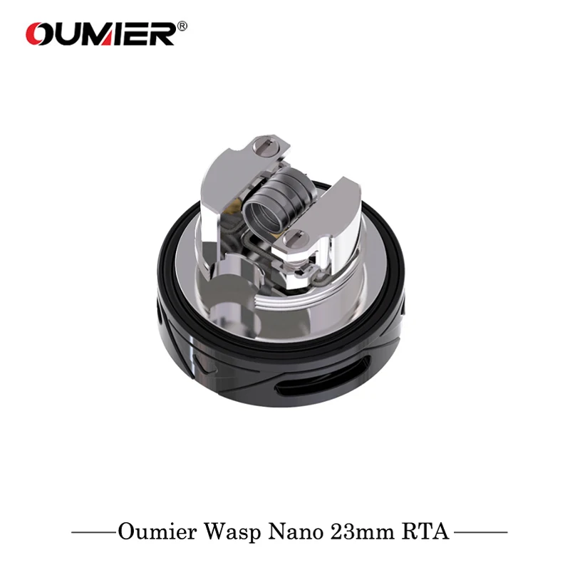 Original Oumier Wasp Nano 23mm RTA Single Coil Tank Atomizer PCTG Drip Tip Vape Vaporizer VS WASP NANO RDTA Geekvape | Электроника