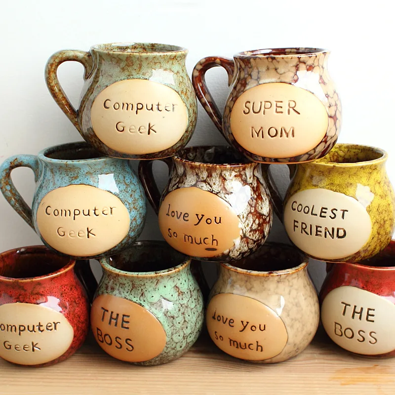 Японская Ретро керамическая кружка из костяного фарфора для кофе и молока