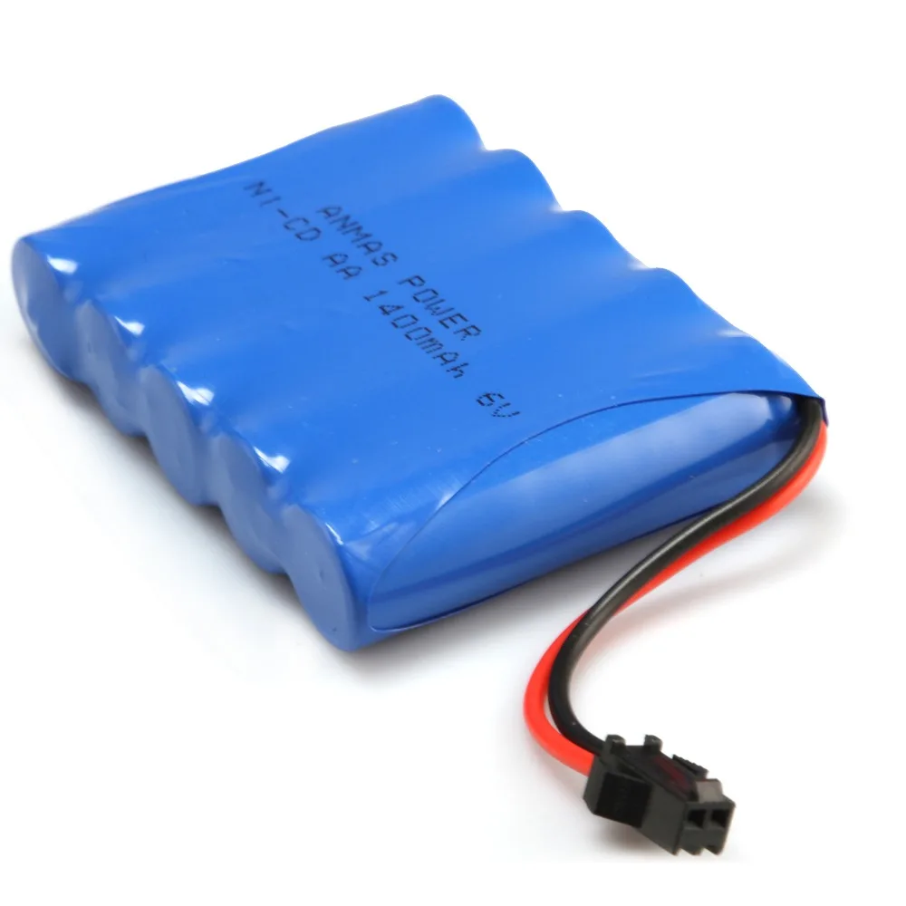 

6/8/10Pack 6V 1400mAh RC Battery Ni-Cd Battery For Toy Car Rechargeable SM 2Pin Plug AA Rechargeable Battery
