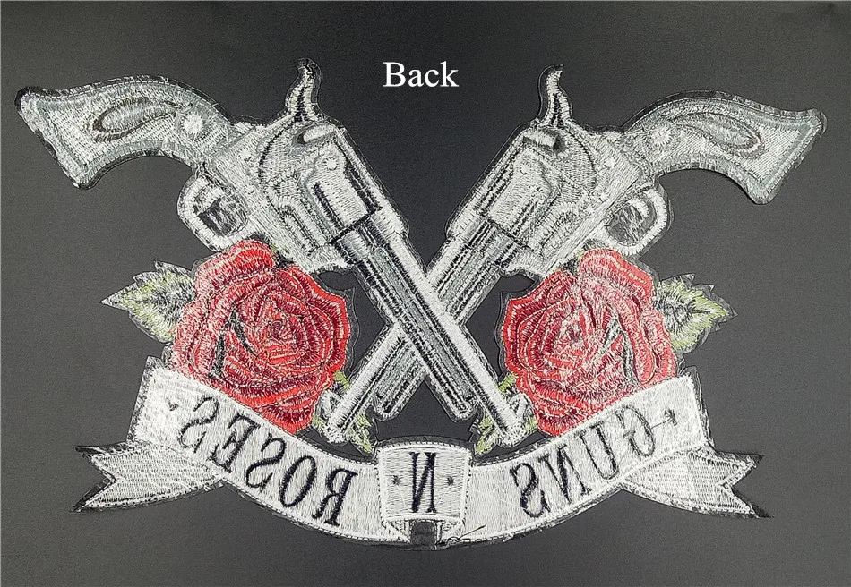 Новинка! Патчи guns Roses 21x36 см патчи с вышивкой и утюгом эта аппликация отлично