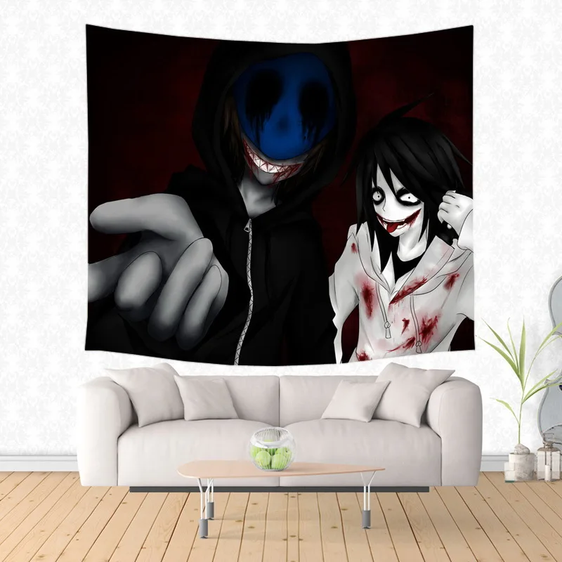 Дизайн Jeff The Killer настенный гобелен модный Настенный декор гобелен пляжный коврик