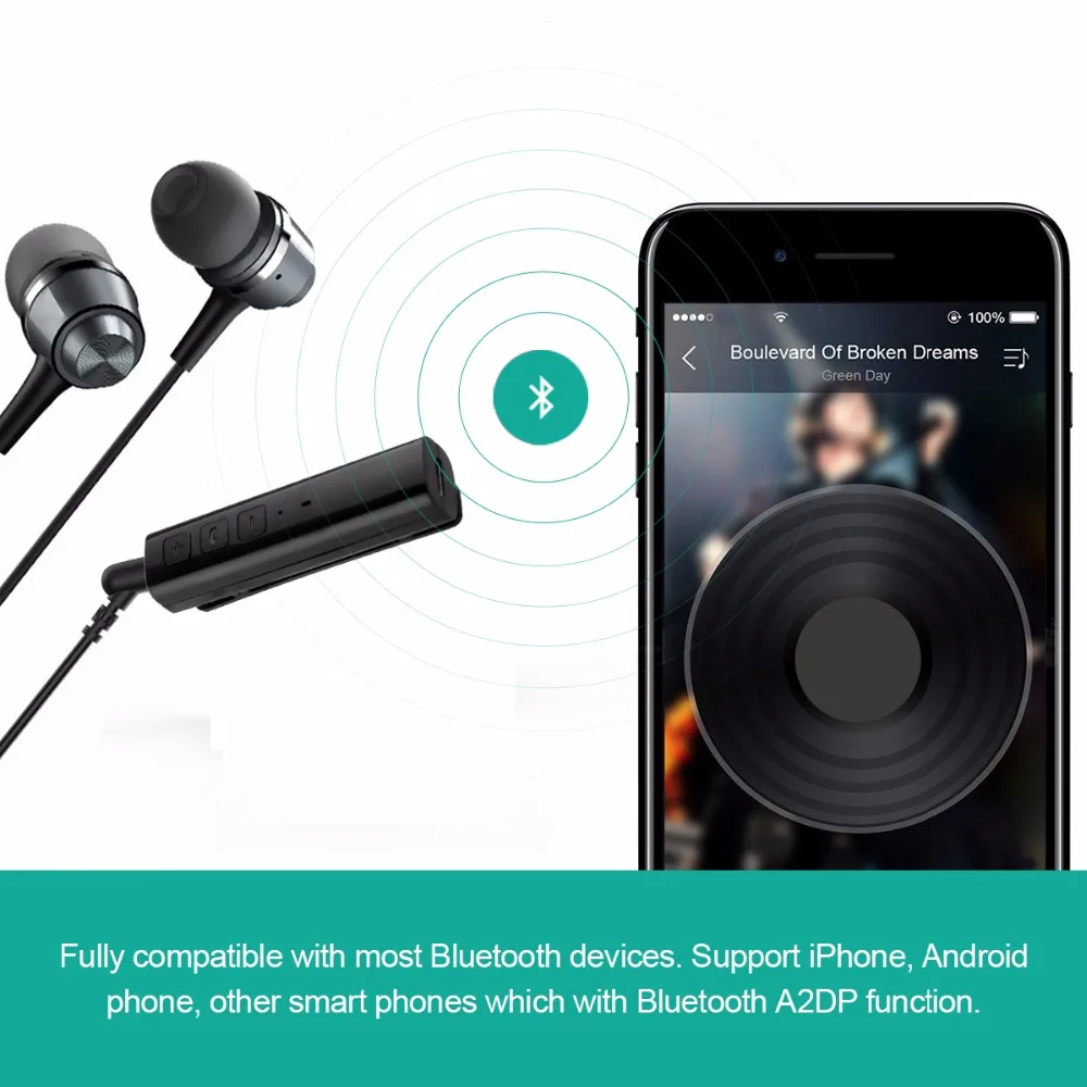 Музыкальный аудио ресивер AOZBZ адаптер 3 5 мм Bluetooth 4 2 перезаряжаемый автомобильный