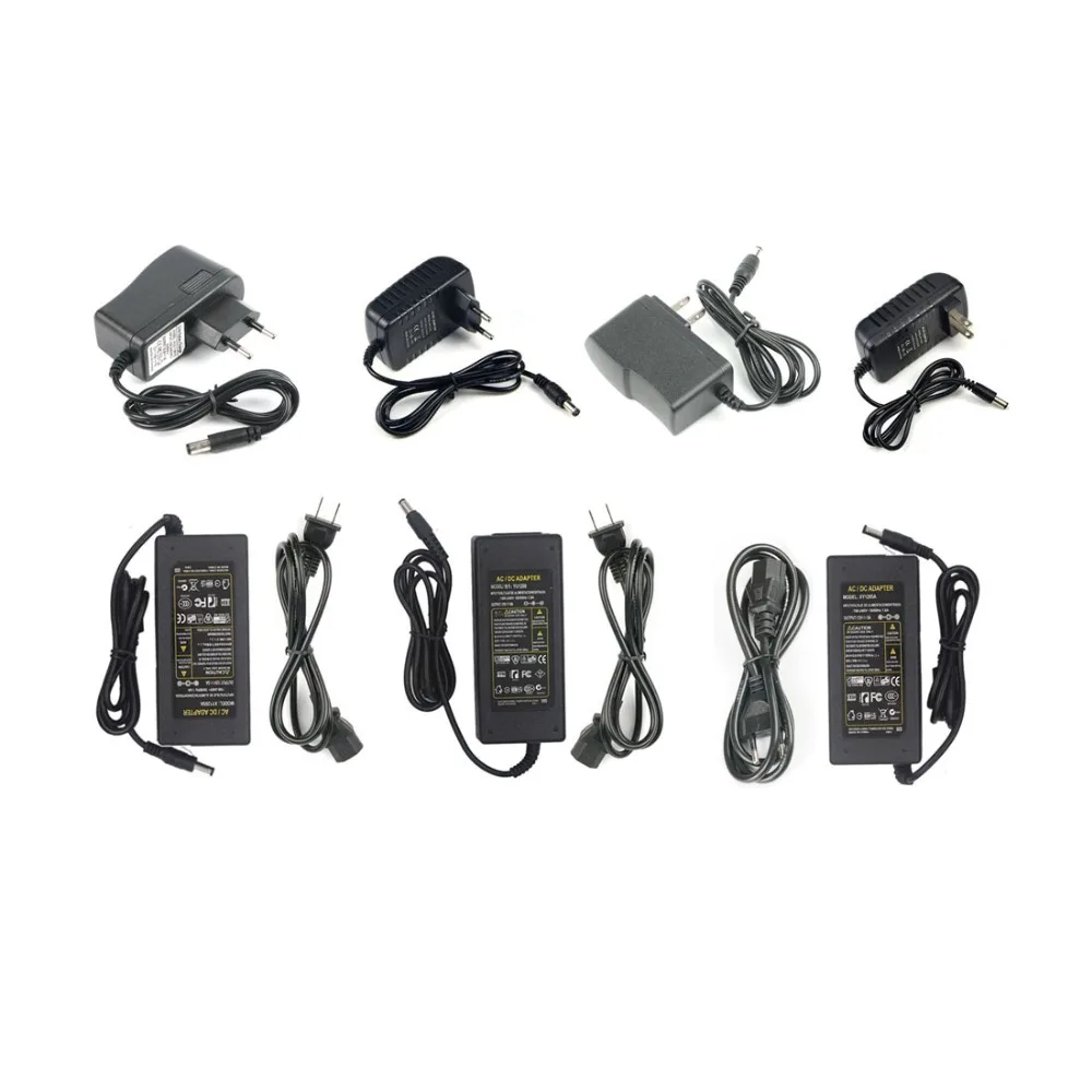 Адаптер питания AC100 240V к DC12V 1A/2A/5A/8A преобразователь зарядное устройство