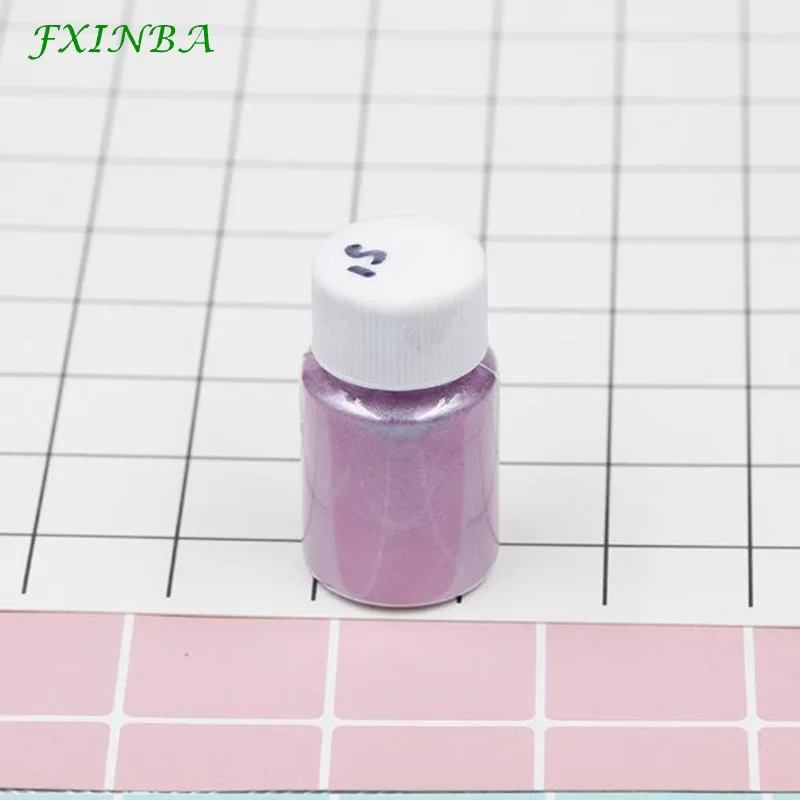 15 light purple FXINBA 24 цвета слюда пудра с эффектом блеска DIY Поставки слаймов игрушки пигмент Декор изготовление краски/дизайн ногтей/порошковая краска пушистый Lizun глина - Цвет: 15 light purple
