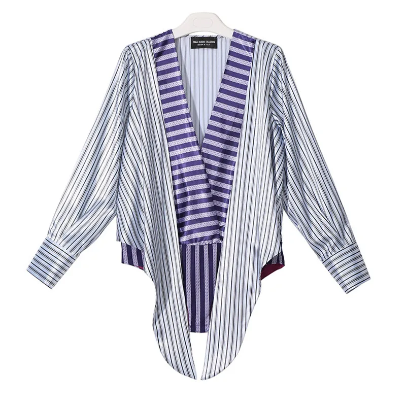 Neploe v образным вырезом Blusas Chic Для женщин блузка 2018 Осень Новая мода сиамские
