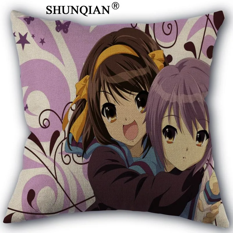 Новое прибытие Меланхолия из Haruhi Suzumiya Пользовательские Хлопковые Наволочки на