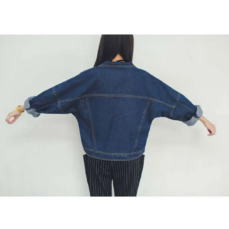 Женские джинсовые куртки Короткие топы весна-осень 2020 с длинным рукавом в стиле