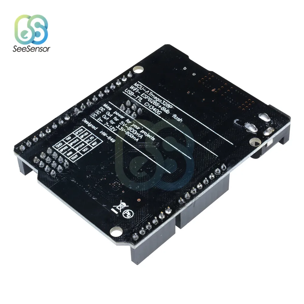 WiFi UNO R3 ATmega328P ESP8266 (32 Мб памяти) USB TTL CH340G основная плата для Arduino NodeMCU|Детали и