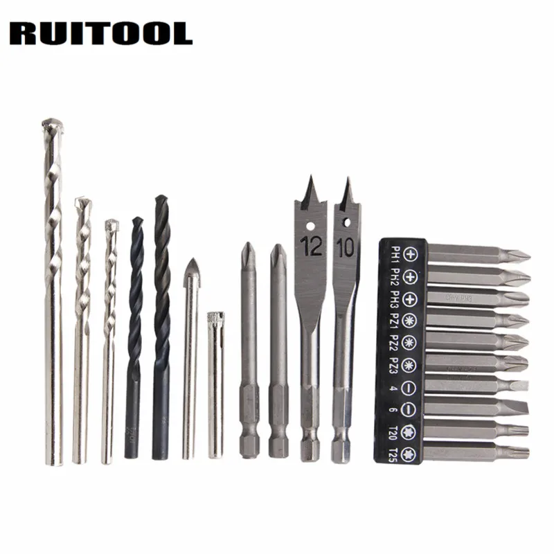 Набор многократных сверл RUITOOL с гнездом гибкий вал 1/4 ''Шестигранная Отвертка