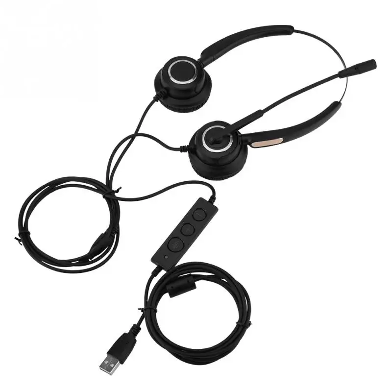 Проводные наушники для колл-центра, usb-разъем, гарнитура с микрофоном, шумоподавление, функция отключения звука и онлайн-конференции для Win7/8/10/X
