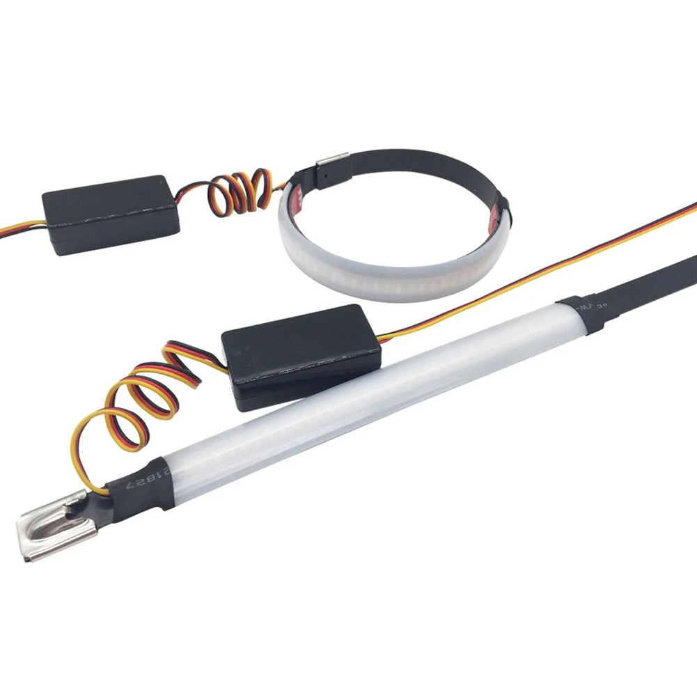 2 шт двухцветные кольца-полоски передние фары мотоцикла УФ гибкий индикатор