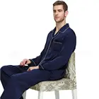 Мужская шелковая атласная пижама, комплект для сна, домашняя одежда S,M,L,XL,XXL,XXXL,4XL размера плюс _, большой и высокий рост