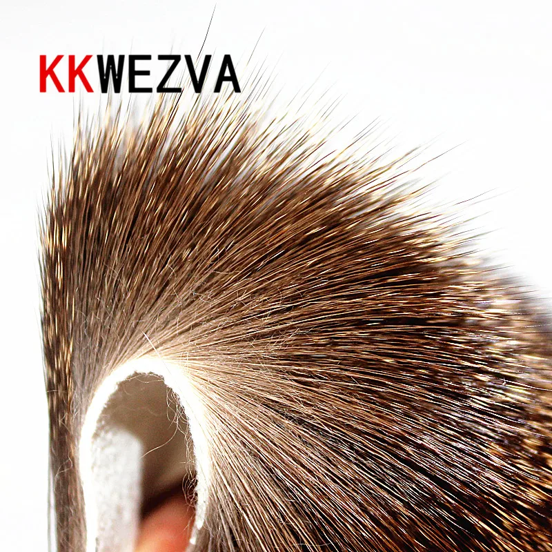 KKWEZVA 8X8cm Body Deer Hair Patch Caddis Stimulater Hopper Floating Dry Fly Tying Material Fishing Fly Tying Wing Natural Color