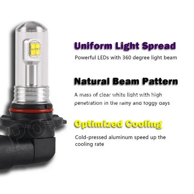 2 шт. Автомобильные светодиодные лампы 80 Вт 6000 К 9005 9006 12 В 24 В|fog light bulb|led 80w9005 bulb |