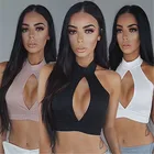 Американская Мода, летние женские повседневные майки, Холтер, ажурный жилет для девочек, женские укороченные топы без рукавов, Лидер продаж