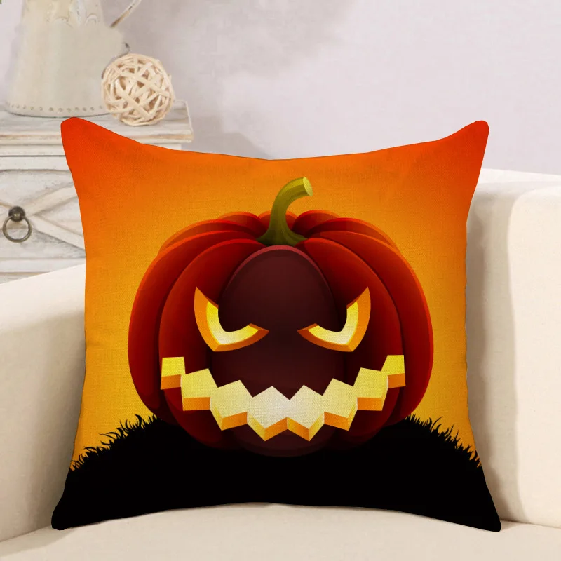 LDAJMW2018 New Halloween Pumpkin Pillowcase Digital Printing Linen Cotton Sleeping Lunch Break Room45X45cm | Дом и сад