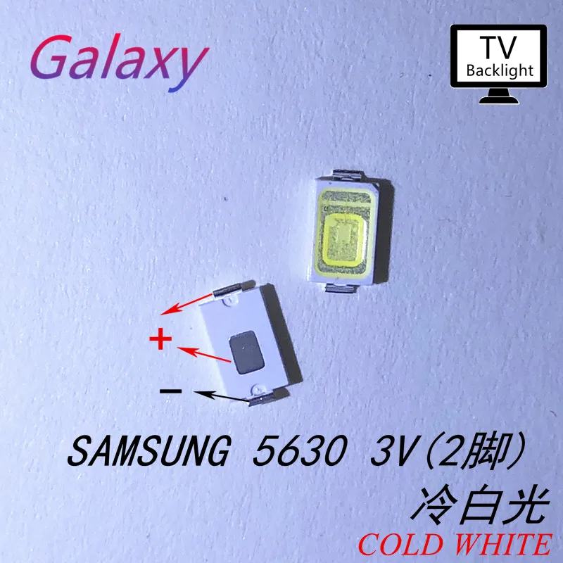 50 шт. SAMSUNG 5630 3 в 0 5 Вт 5730 led холодный белый ЖК подсветка для LED приложение ТВ