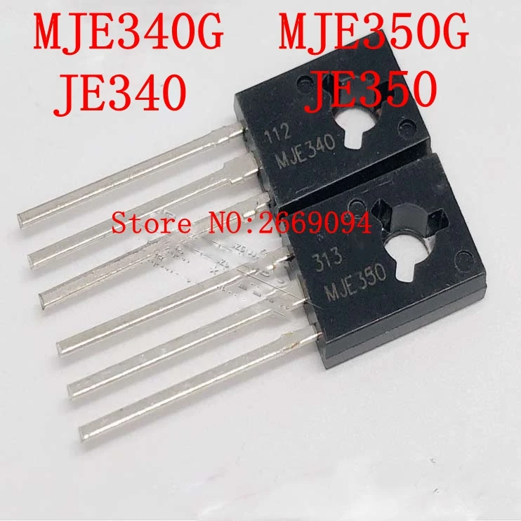 10 шт. (5 MJE340 + 5 MJE350 ) TO-126 KSE340 KSE350 MJE340G MJE350G JE340G JE350G TO126 новая Оригинальная трубка