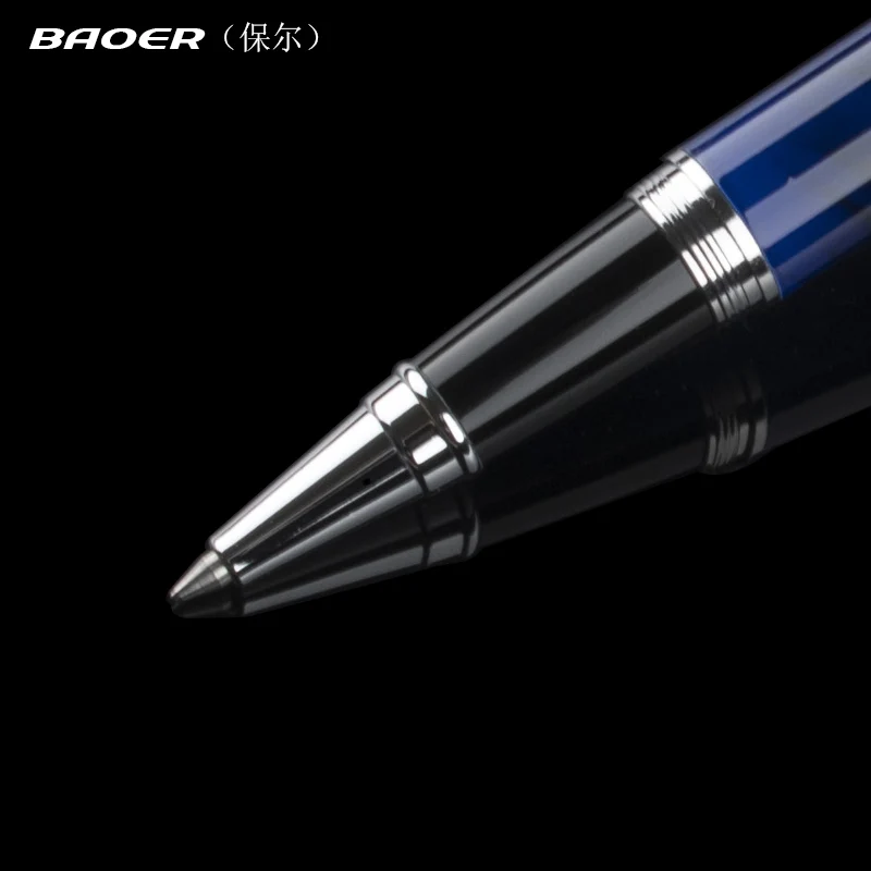 Школьные и офисные ручки BAOER 517 синего серебряного цвета Шариковая Ручка роллер 0 7