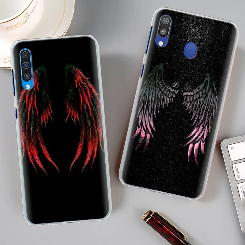 Крыло ангела для девочек чехол КРЫШКА ДЛЯ samsung Galaxy A30 A40 A50 A70 A6 A8 плюс A7 A9 M30 чехол для телефона Coque