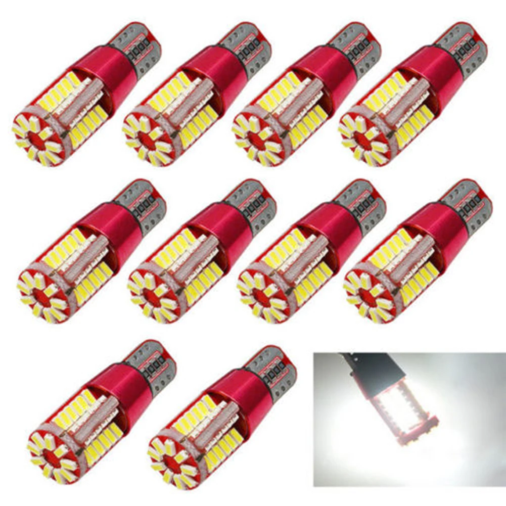 10 шт. W5W T 10 светодиодный 3014SMD автомобильный Canbus безотказная клиновая лампа для чтения лампа T 10 светодиодный Автомобильный светодиодный