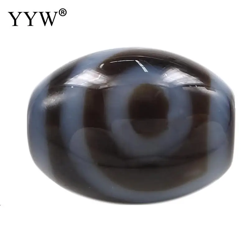 

Natural Tibetan Agata Dzi Beads Oval two-eyed Tibetan Jewelry Ji Beads for Jewelry Necklace Making Approx 2mm 15x12x3mm