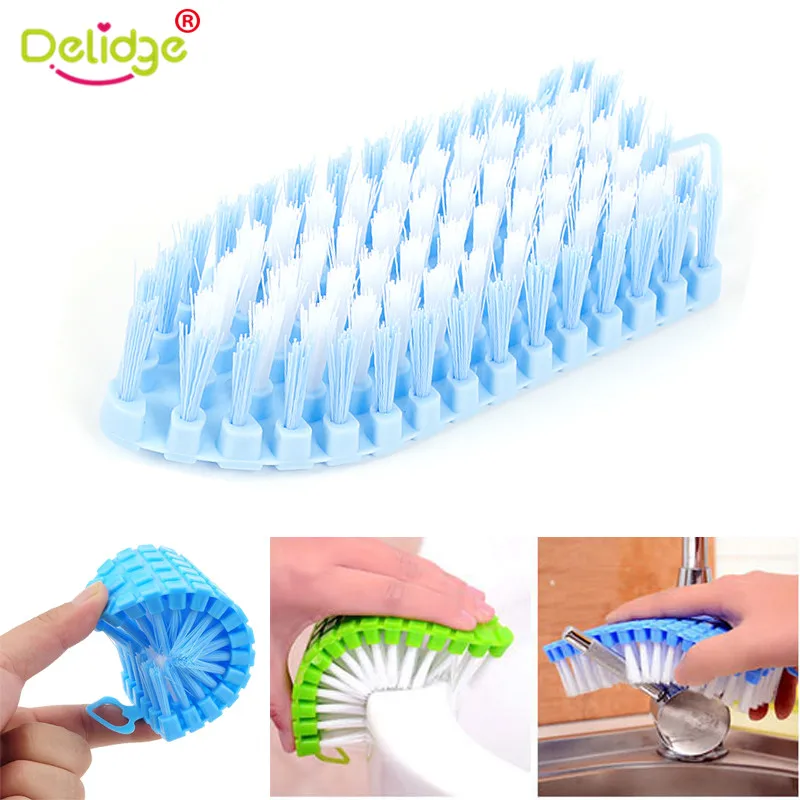 Щетка для чистки 360 градусов Гибкая угловая щетка скраба кухонный скребок