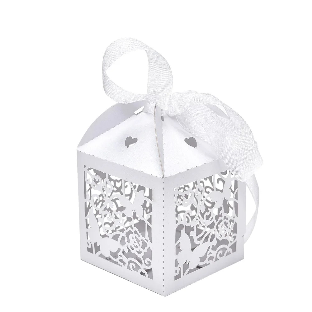 10 шт. белые свадебные сувениры в виде бабочек|box with ribbon|box weddingbox wedding favor |