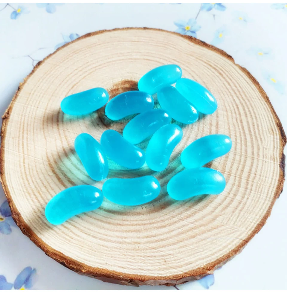 10 шт. мини смолы желе бобы DIY Lizun Моделирование еда конфеты деко части поддельные конфеты торт пушистые прозрачные поставки слаймов аксессуары