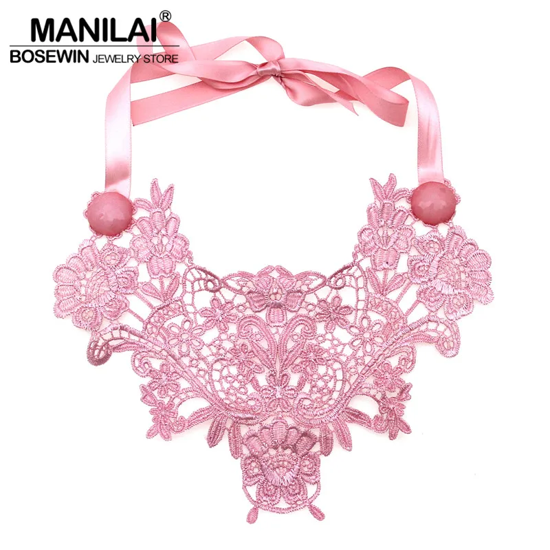 Женское Ожерелье чокер MANILAI ручной работы неоновый цвет|color choker|flower necklace 2016flower |
