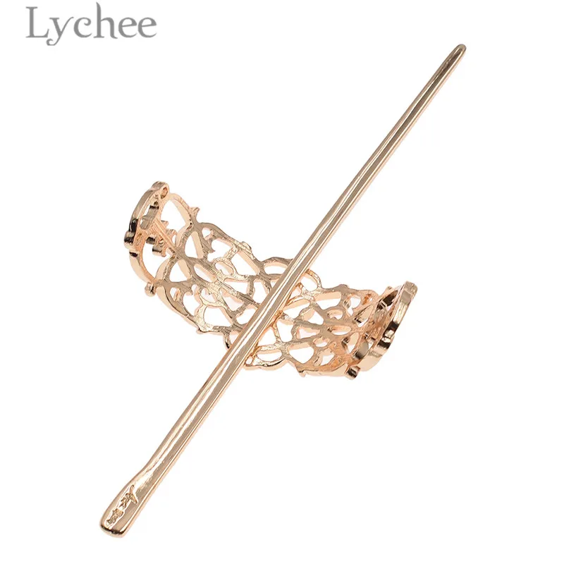 Lychee винтажный сплав японский стиль полые женские палочки для волос шпильки Ретро