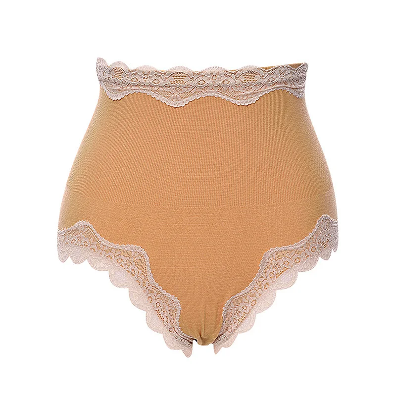1Pcs Women Retro High Waist Underwear Lace Plus Size Body Shaper Briefs Panties Sexy Female Large Seamless Breathable |