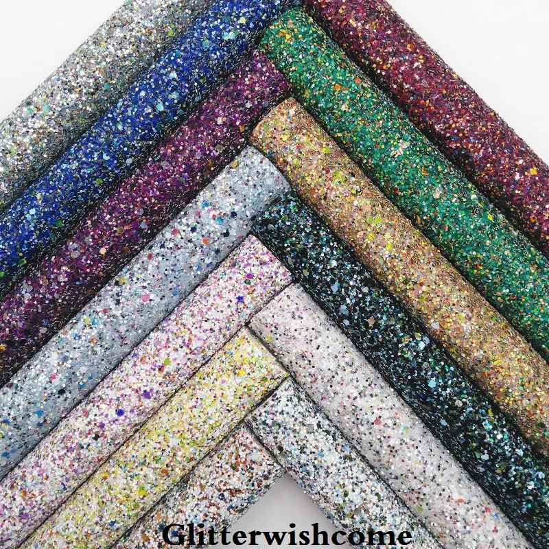 Glitterwishcome 30X134 см мини ролл винил для Луки, с эффектом блестящей кожи ткань с подходящей подложкой Луки, GM078