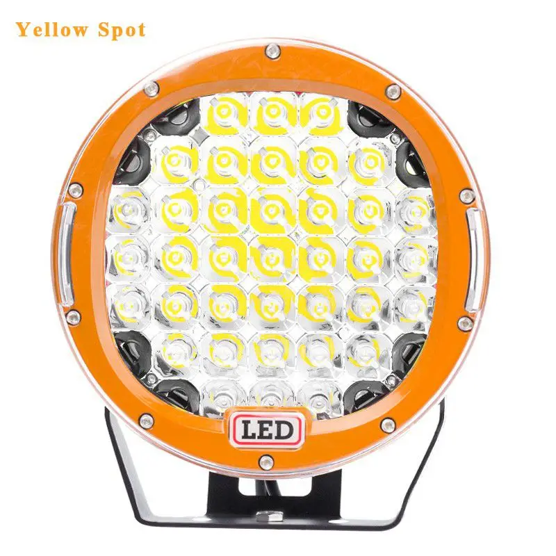 1pc Yellow Spot VISORAK " 185 Вт внедорожный светодиодный рабочий светильник 4WD 4x4 SUV ATV светодиодный светильник для грузовика светодиодный светильник для автомобиля ATV 4WD 4x4 SUV Offroad - Цвет: 1pc Yellow Spot