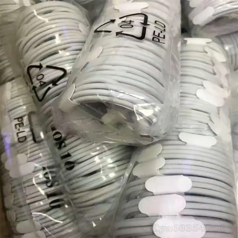 500 шт./лот белый 1 м 3 фута OD3.0 144 Плетеный цельный 8 контактный USB кабель для