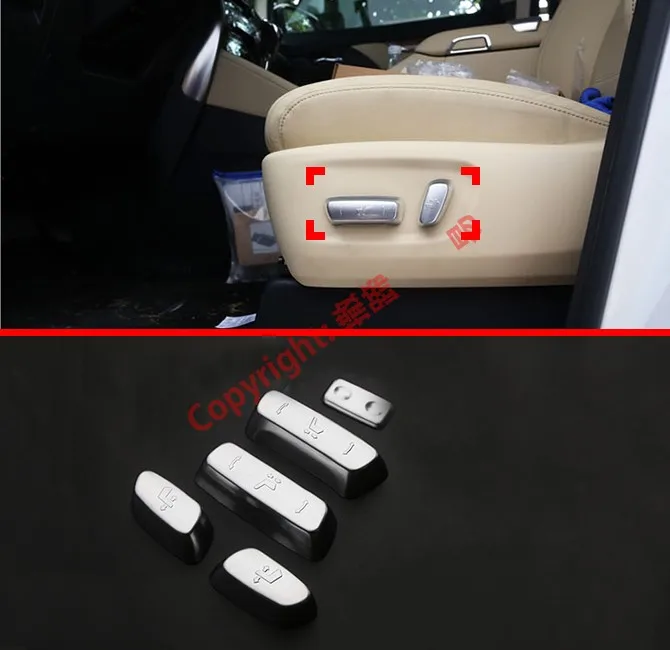 

ABS Pearl Chrome Interior Seat Adjustment Handle Cover Trim For Toyota Alphard Vellfire AH30 2016 2017 2018 2019 2020