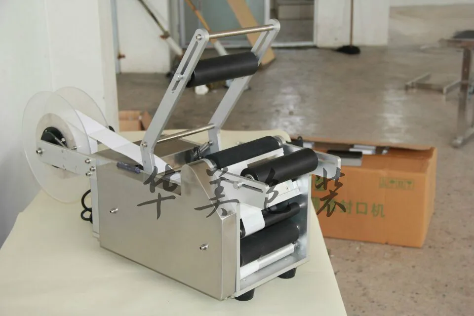 Мт-50 полуавтоматический круглая бутылка этикетировочная машина этикетировочное