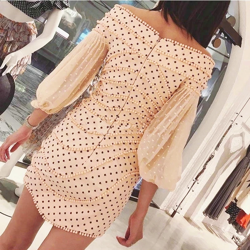 2018 осеннее Новое поступление женское мини платье роскошное Брендовое подиумное