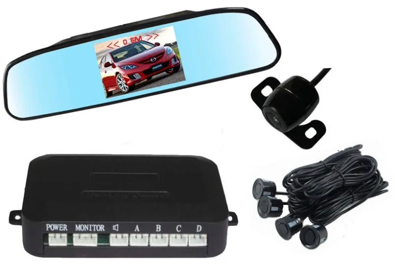 Бесплатная доставка 3 в 1 Видеосистема с датчиком парковки Водонепроницаемая