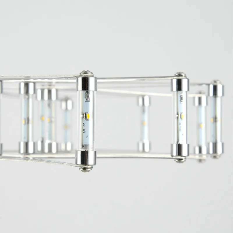 Подвесная лампа из хромированной нержавеющей стали ручной работы для гостиной