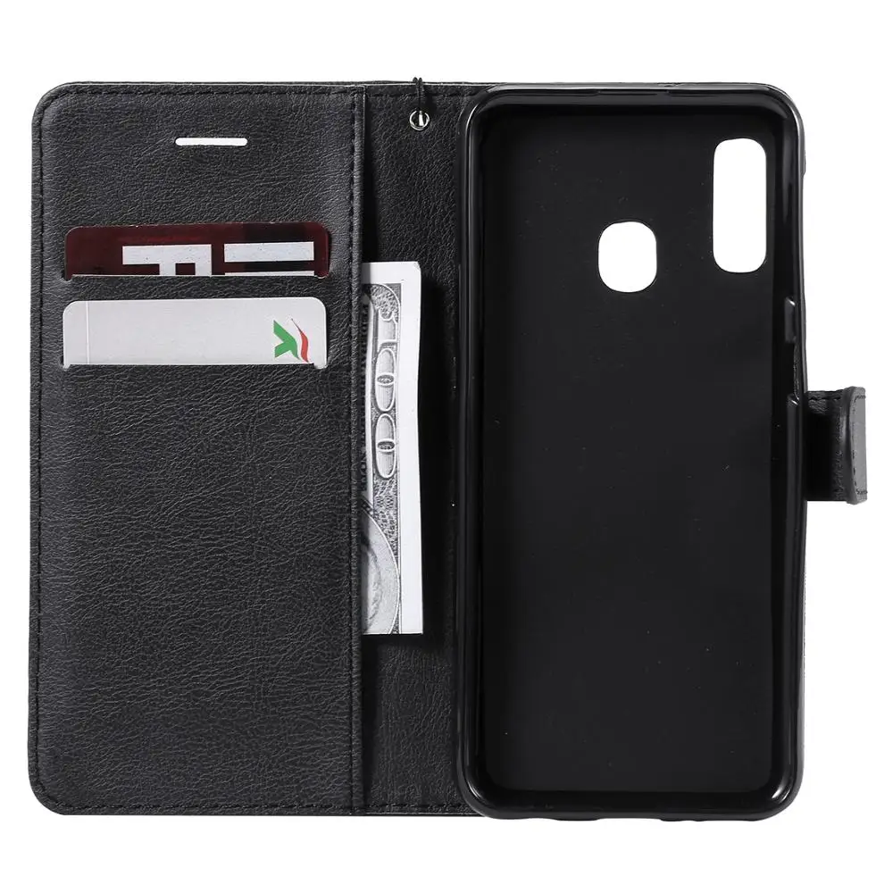 Кожаный чехол-бумажник с откидной крышкой для Fundas Samsung Galaxy A50 A30 A10 A10E A20 A20E A40 A60 A70 Case
